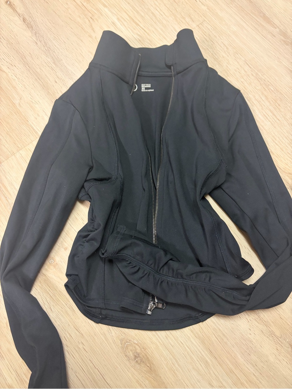 Gilly Hicks Black Zip-Up Performance Jacket